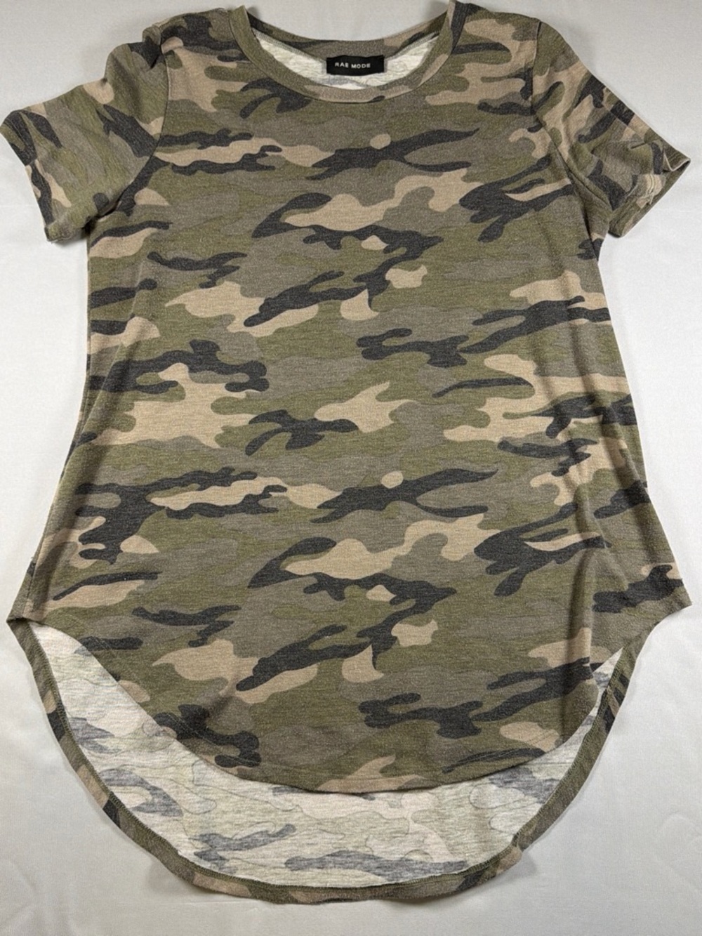 Rae Mode Women's Short Sleeve Camo Tee - Green